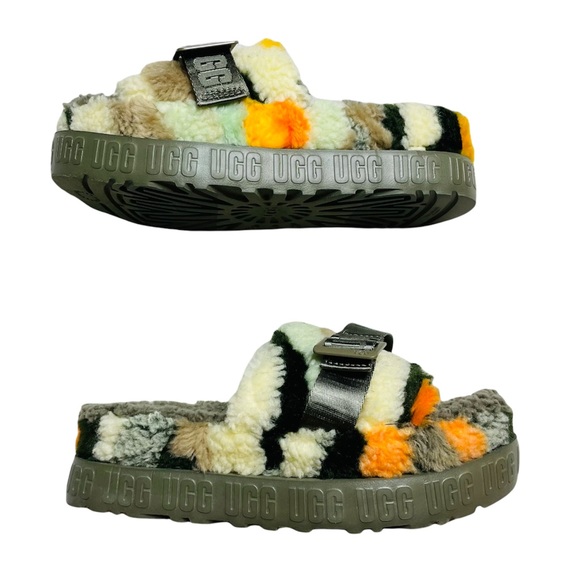 UGG Shoes - UGG Fluffita Cali Collage slipper slides in olive